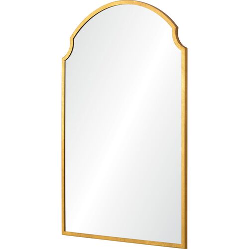 Esai Arched Wall Mirror, Gold Leaf 2 Esai Arched Wall Mirror, Gold Leaf