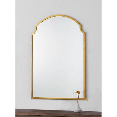 Esai Arched Wall Mirror, Gold Leaf 5 Esai Arched Wall Mirror, Gold Leaf