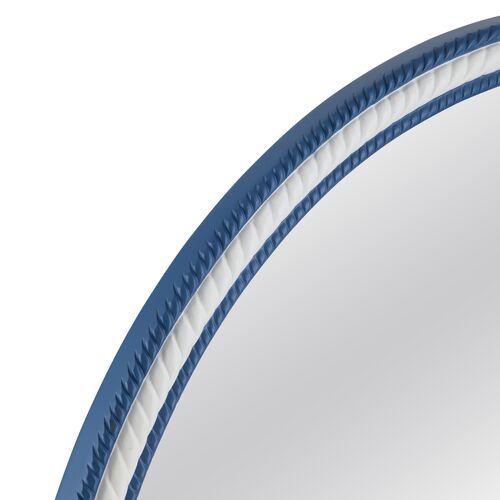 Hampton Rope Wall Mirror, Blue/White 4 Hampton Rope Wall Mirror, Blue/White
