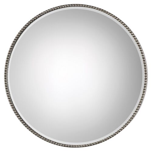 Stefania Wall Mirror, Antiqued Silver Leaf 1 Stefania Wall Mirror, Antiqued Silver Leaf