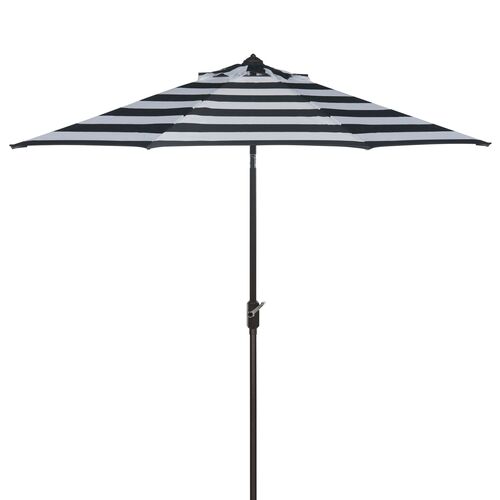 Elowis 9Ft Outdoor Stripe Crank Umbrella