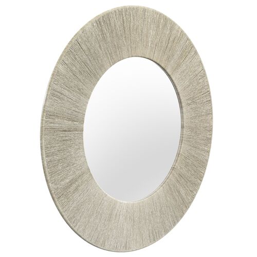 Azariah 48" Round Rope Wall Mirror, Light Natural 3 Azariah 48" Round Rope Wall Mirror, Light Natural