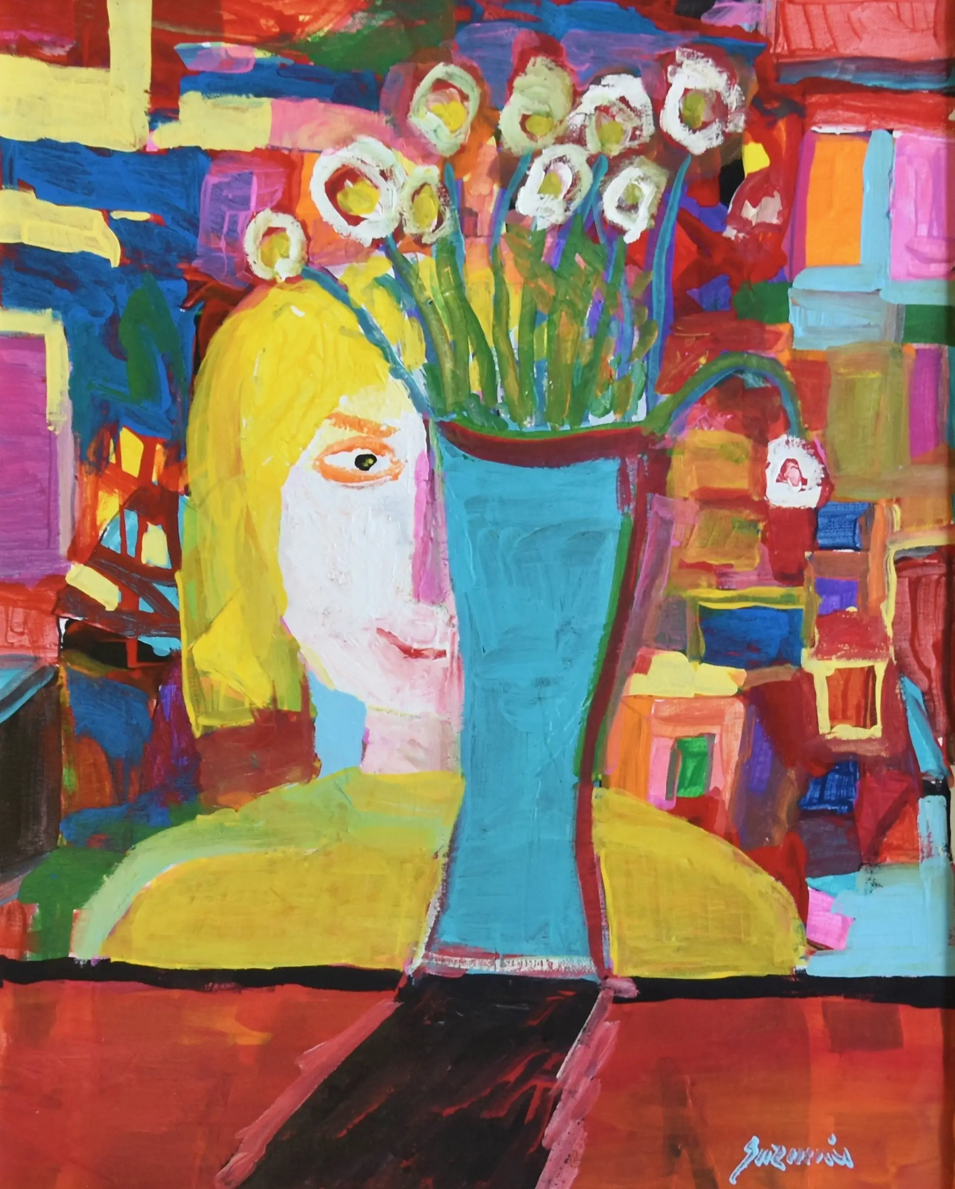 Juan Guzman Abstract Portrait Painting 3 Juan Guzman Abstract Portrait Painting