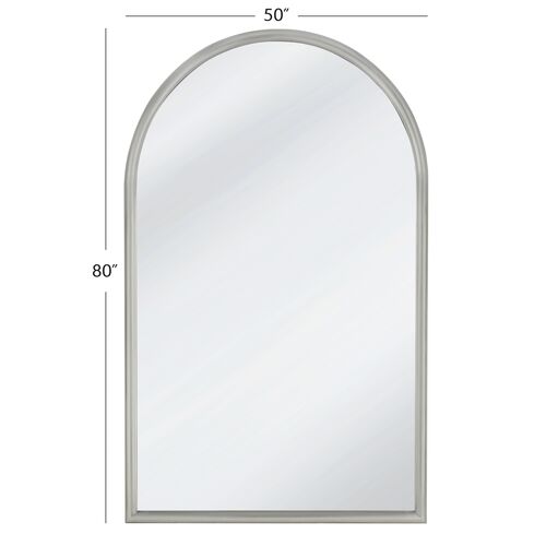Saffron Leaner Arched Floor Mirror, Silver Leaf 5 Saffron Leaner Arched Floor Mirror, Silver Leaf