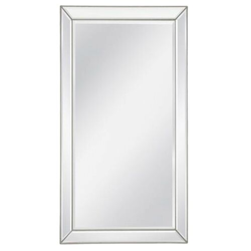 Evan Floor Mirror, White/Silver 1 Evan Floor Mirror, White/Silver