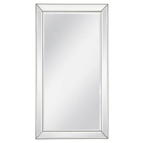 Evan Floor Mirror, White/Silver 3 Evan Floor Mirror, White/Silver