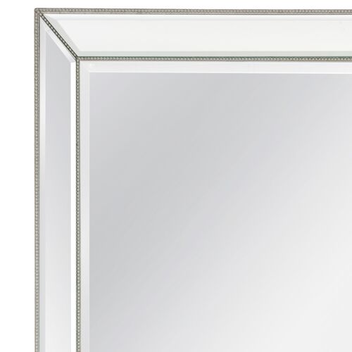 Evan Floor Mirror, White/Silver 4 Evan Floor Mirror, White/Silver