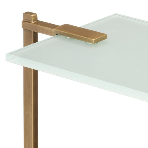Neil Marble Drink Table, Antique Brass/Black 2 Neil Marble Drink Table, Antique Brass/Black