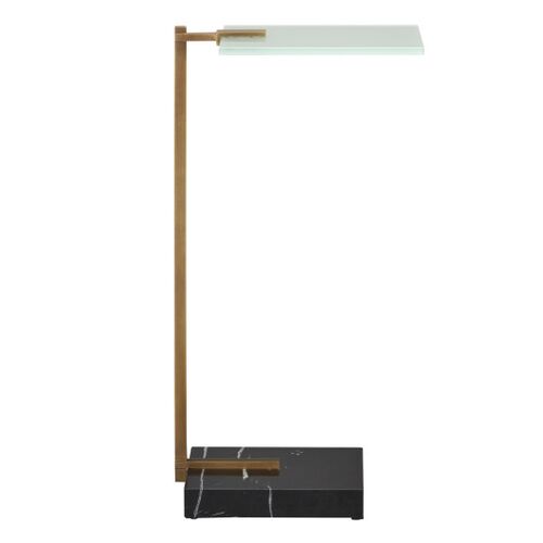 Neil Marble Drink Table, Antique Brass/Black 5 Neil Marble Drink Table, Antique Brass/Black