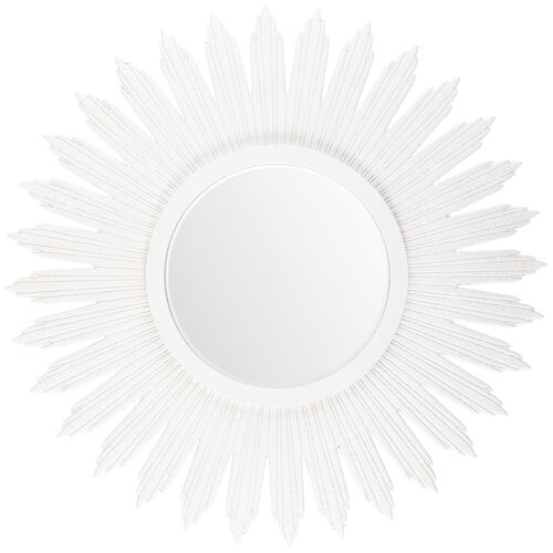Sylvia Starburst Wall Mirror, White 1 Sylvia Starburst Wall Mirror, White