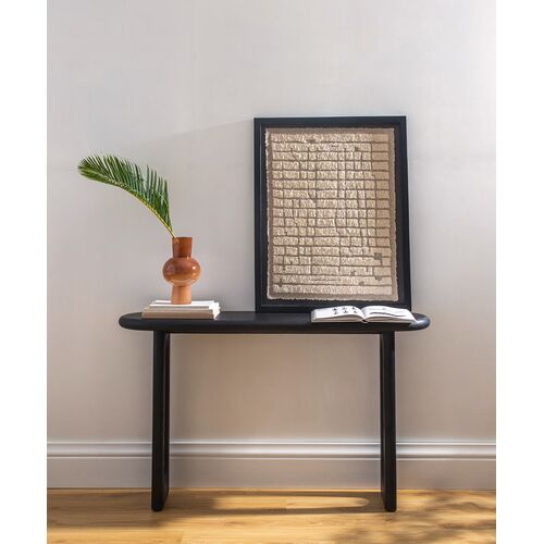 Estee Oak Console Table, Wirebrushed Black 10 Estee Oak Console Table, Wirebrushed Black