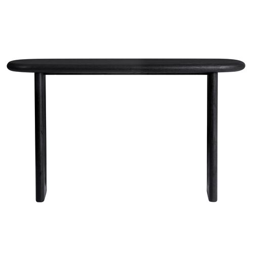 Estee Oak Console Table, Wirebrushed Black 2 Estee Oak Console Table, Wirebrushed Black