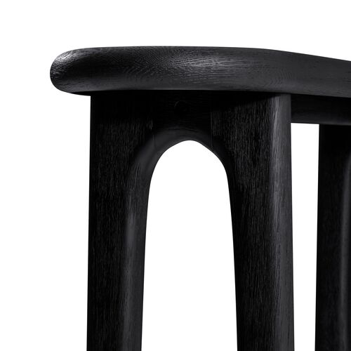 Estee Oak Console Table, Wirebrushed Black 4 Estee Oak Console Table, Wirebrushed Black
