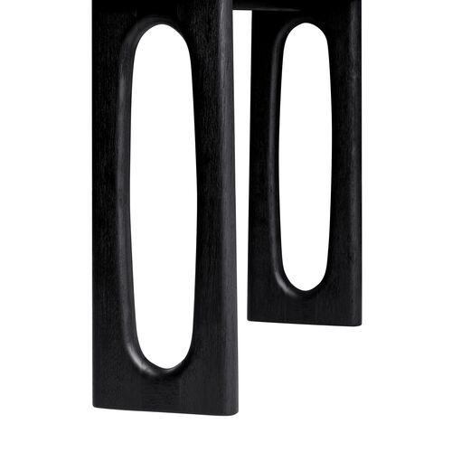 Estee Oak Console Table, Wirebrushed Black 6 Estee Oak Console Table, Wirebrushed Black