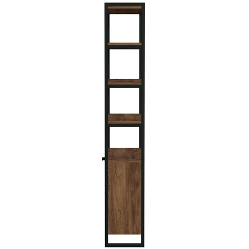 Darren 73" Two-Door Bookcase Etagere, Walnut 3 Darren 73" Two-Door Bookcase Etagere, Walnut