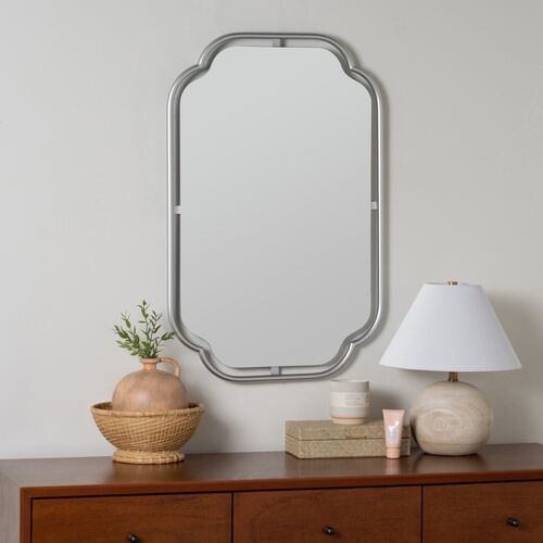 Willow Wall Mirror, Silver 3 Willow Wall Mirror, Silver