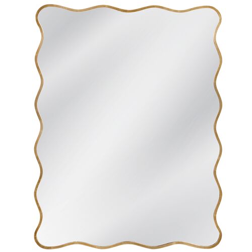 Genesis Wavy Wall Mirror, Gold Leaf 1 Genesis Wavy Wall Mirror, Gold Leaf