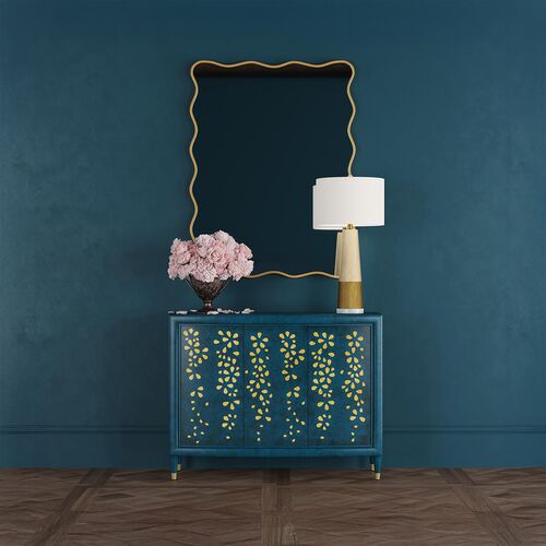 Genesis Wavy Wall Mirror, Gold Leaf 2 Genesis Wavy Wall Mirror, Gold Leaf