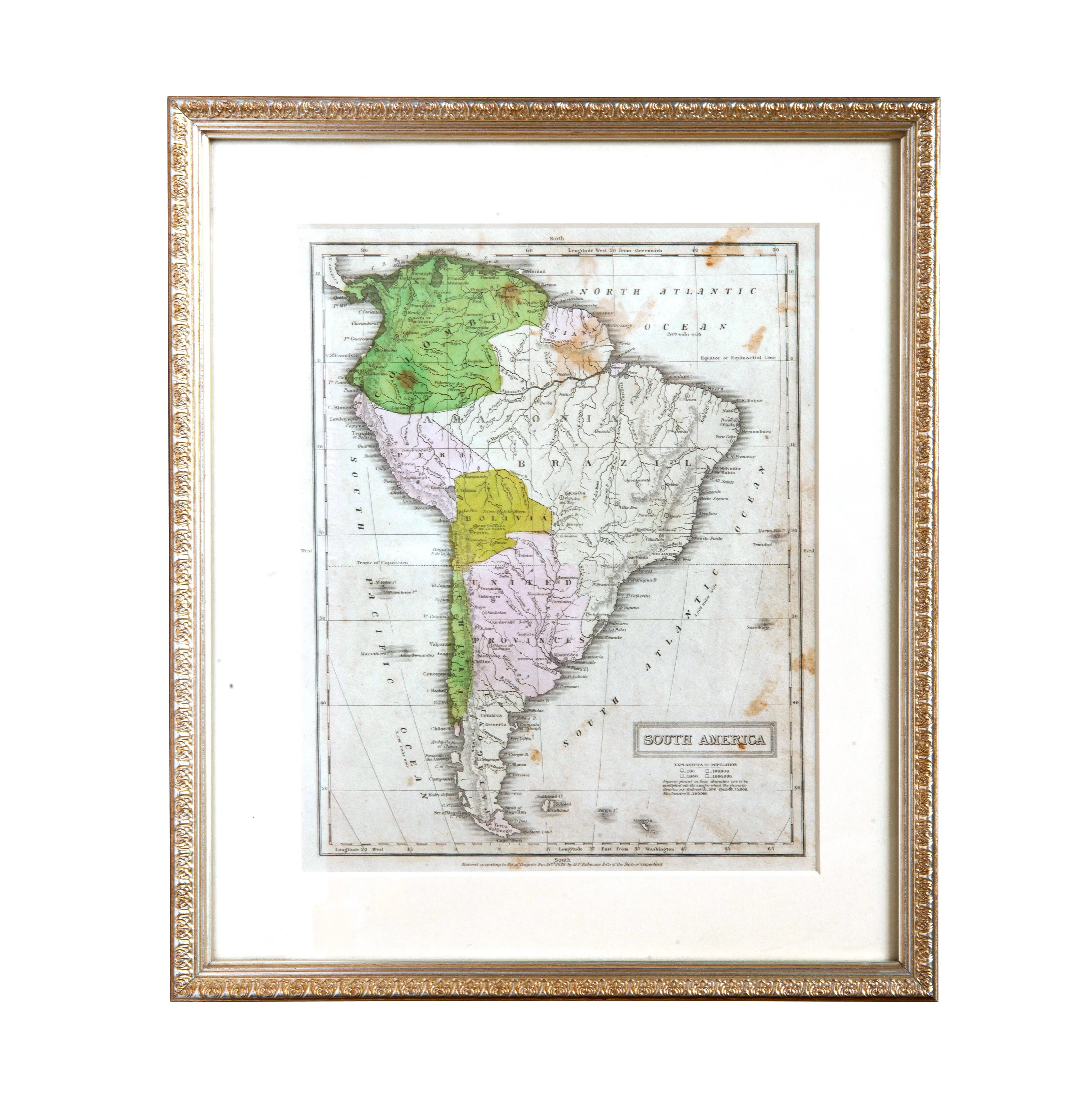 Antique Map of South America