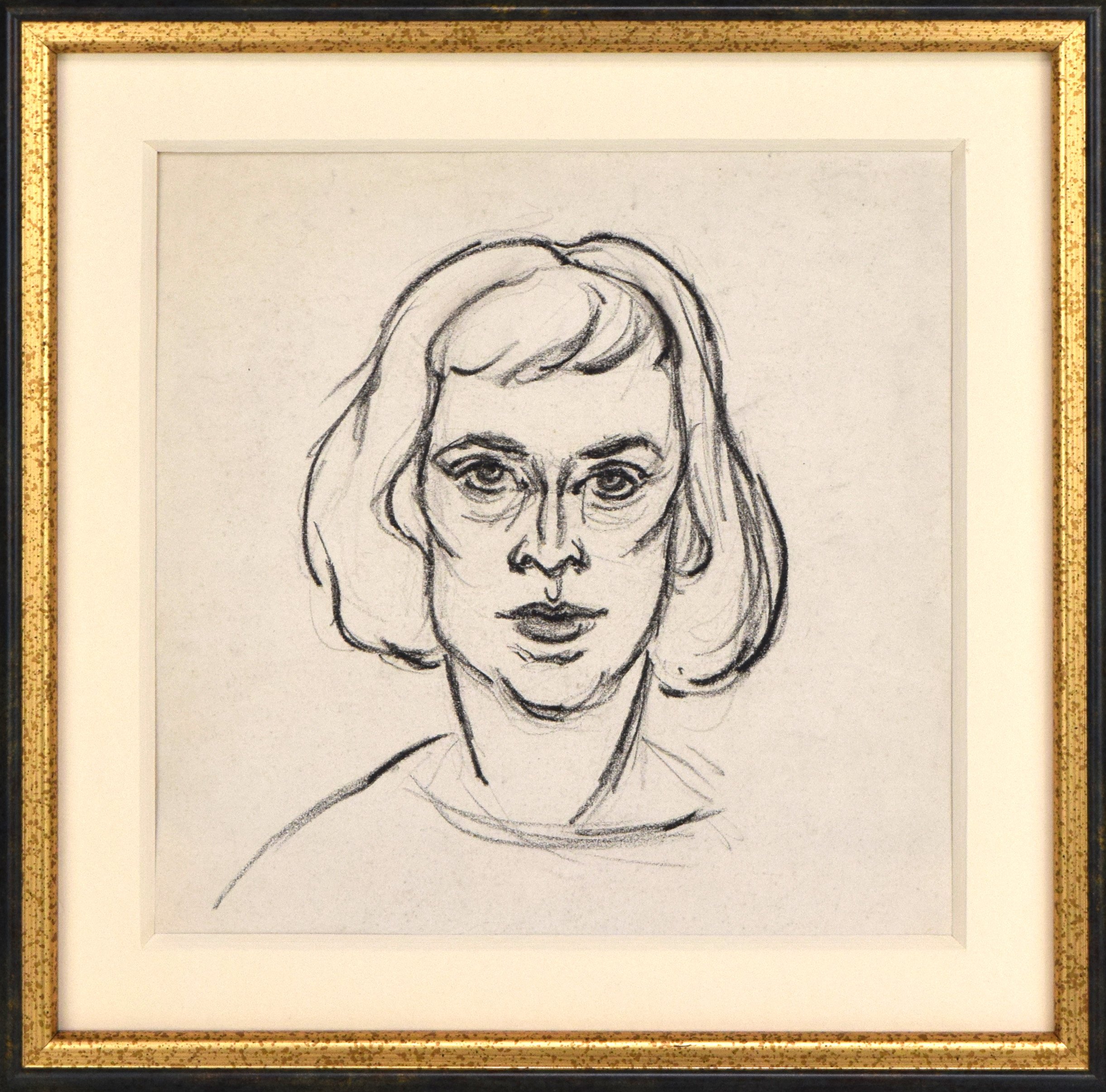 Expressionist Portrait Drawing 1953 2 Expressionist Portrait Drawing 1953