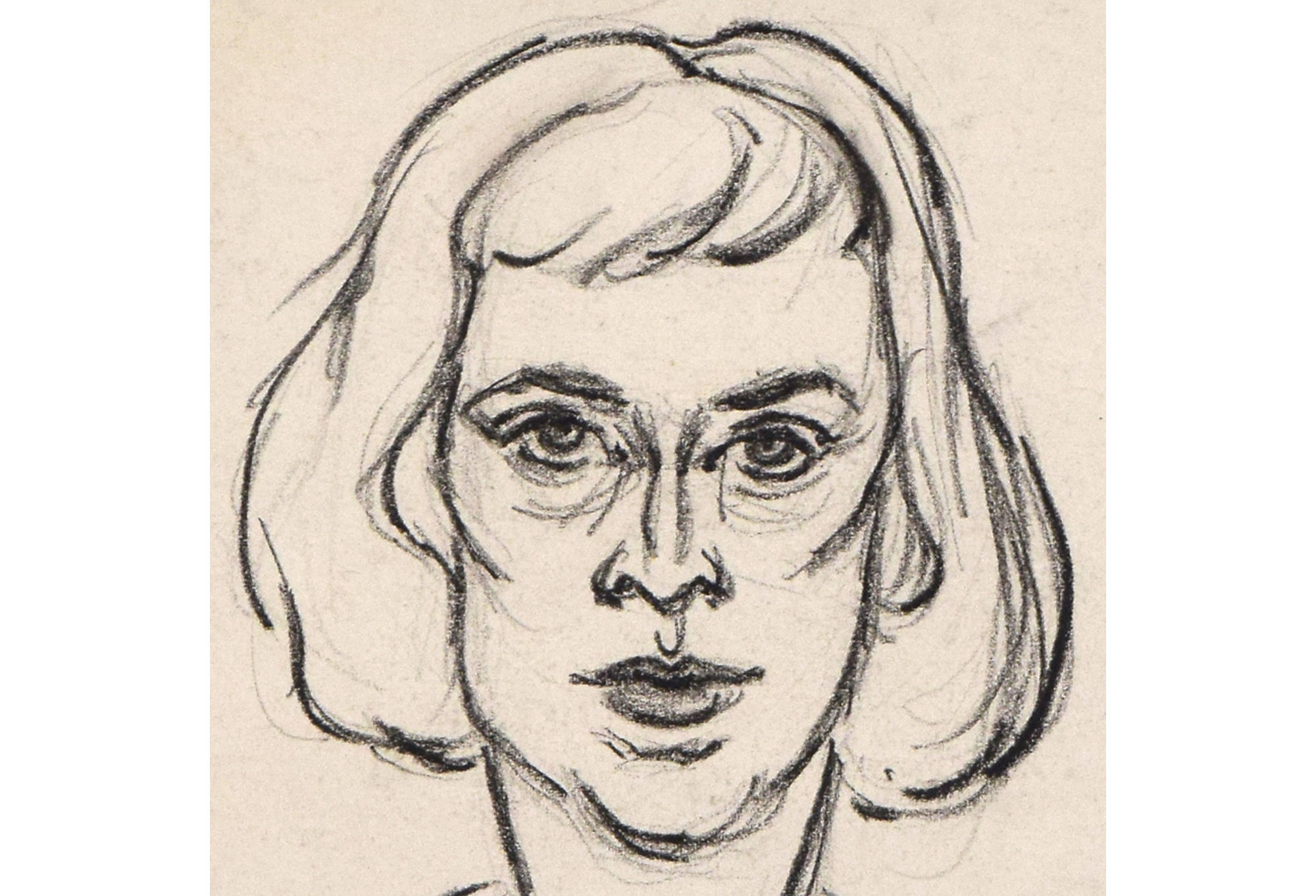 Expressionist Portrait Drawing 1953 6 Expressionist Portrait Drawing 1953