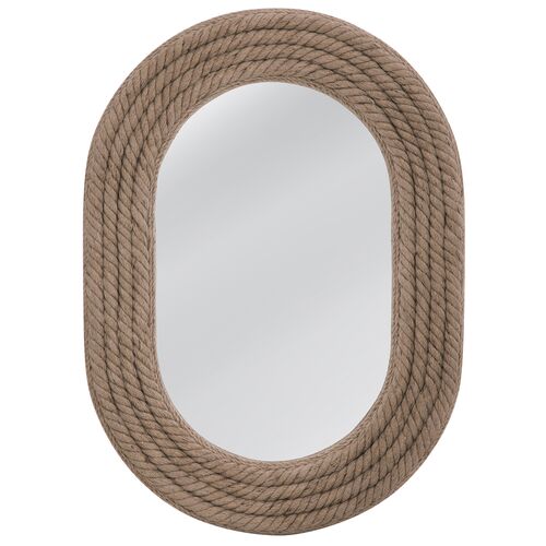 Hastings Oval Rope Wall Mirror, Natural 1 Hastings Oval Rope Wall Mirror, Natural