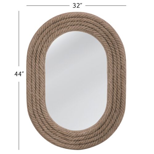 Hastings Oval Rope Wall Mirror, Natural 2 Hastings Oval Rope Wall Mirror, Natural
