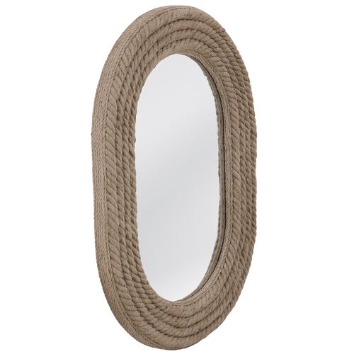 Hastings Oval Rope Wall Mirror, Natural 3 Hastings Oval Rope Wall Mirror, Natural