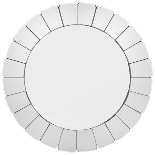 Sophia Petal 40" Round Wall Mirror, Clear 1 Sophia Petal 40" Round Wall Mirror, Clear