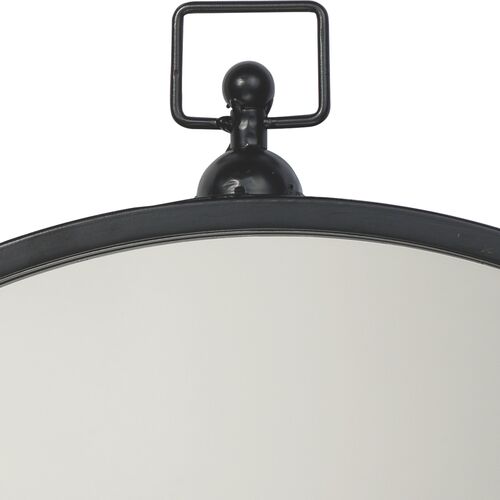 Zoe Round Wall Mirror, Black 2 Zoe Round Wall Mirror, Black