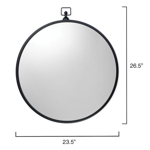Zoe Round Wall Mirror, Black 3 Zoe Round Wall Mirror, Black