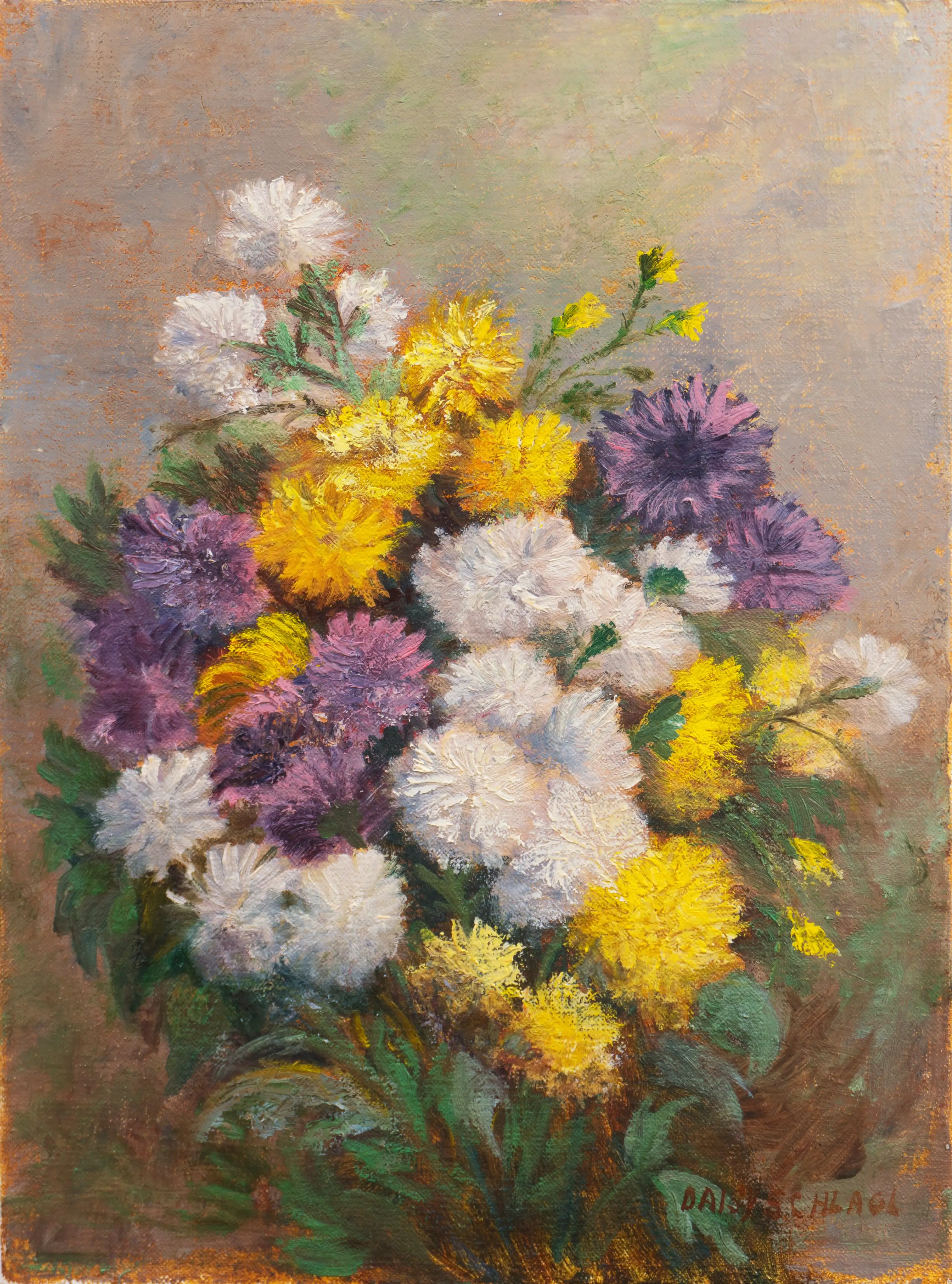 Chrysanthemums by Daisy Schlagl, 1970s 1 Chrysanthemums by Daisy Schlagl, 1970s