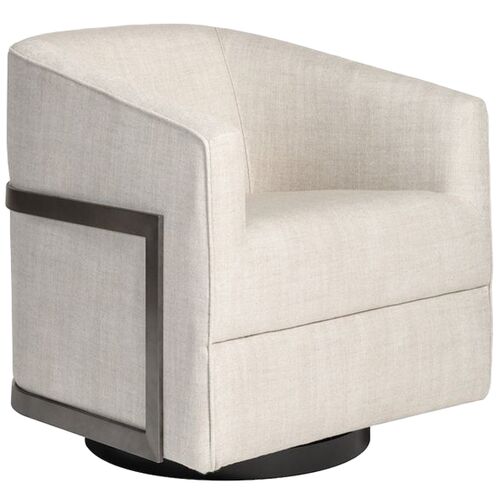 Penelope Swivel Chair, Everest Frost Performance 1 Penelope Swivel Chair, Everest Frost Performance