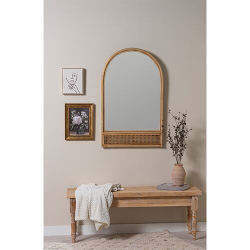 MilaRattan Wall Mirror, Natural 2 MilaRattan Wall Mirror, Natural