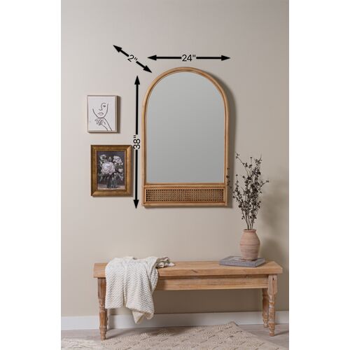 MilaRattan Wall Mirror, Natural 7 MilaRattan Wall Mirror, Natural