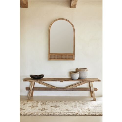 MilaRattan Wall Mirror, Natural 8 MilaRattan Wall Mirror, Natural