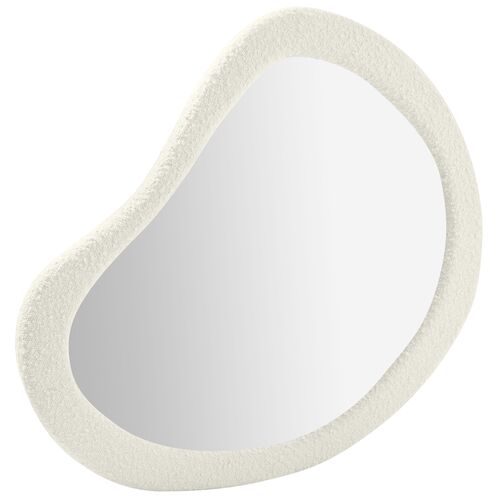 Wyatt Teardrop Boucle Mirror, Cream 1 Wyatt Teardrop Boucle Mirror, Cream