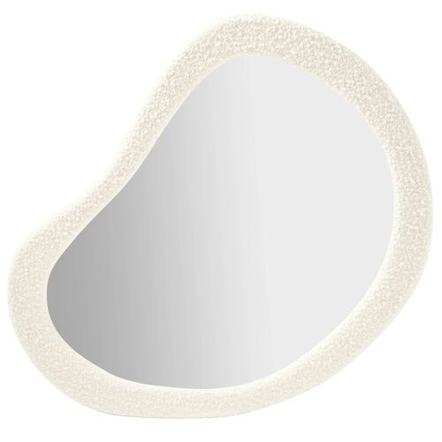 Wyatt Teardrop Boucle Mirror, Cream 3 Wyatt Teardrop Boucle Mirror, Cream
