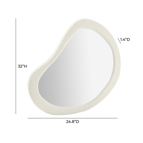Wyatt Teardrop Boucle Mirror, Cream 5 Wyatt Teardrop Boucle Mirror, Cream