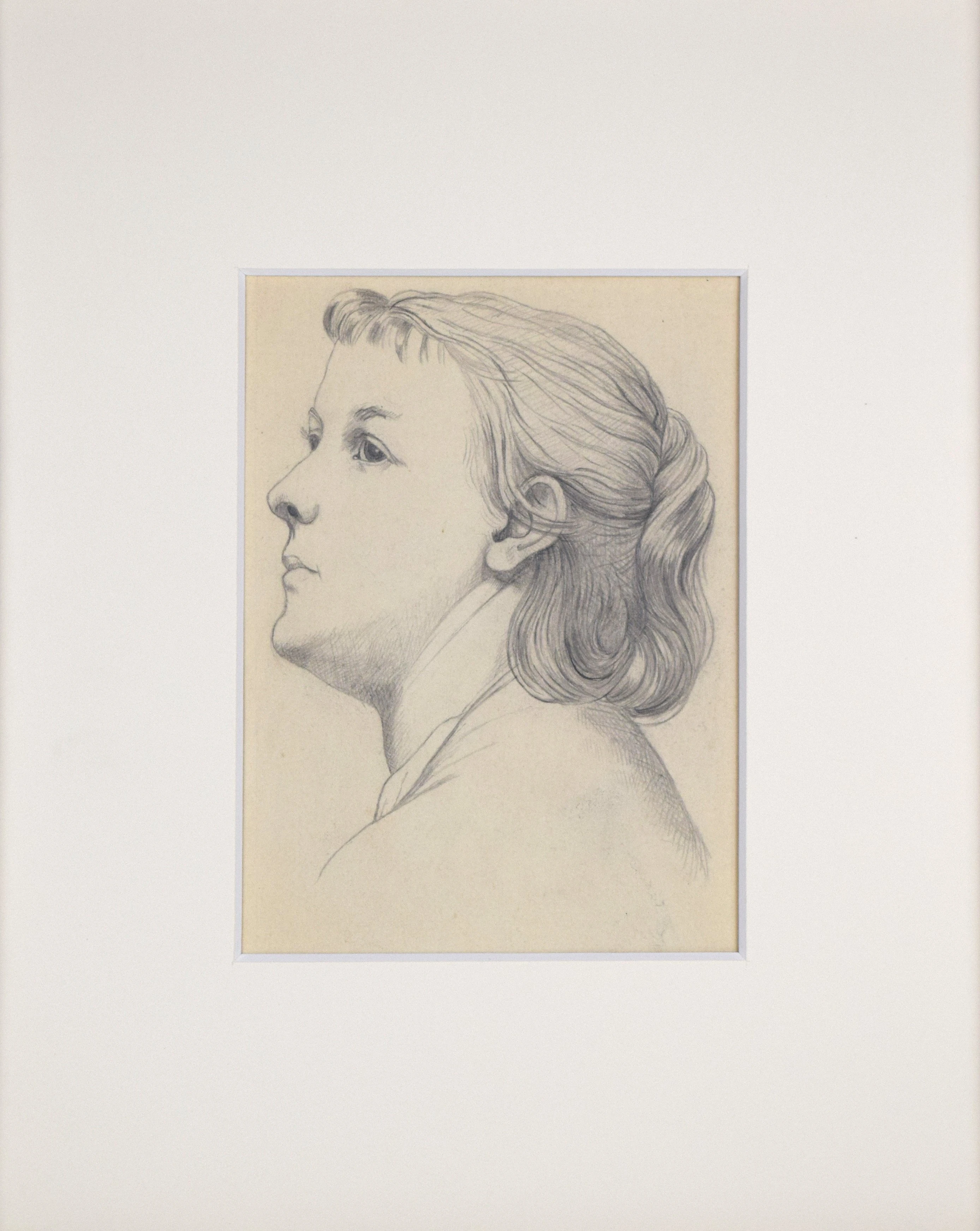 19th Century Graphite Portrait Drawing 2 19th Century Graphite Portrait Drawing