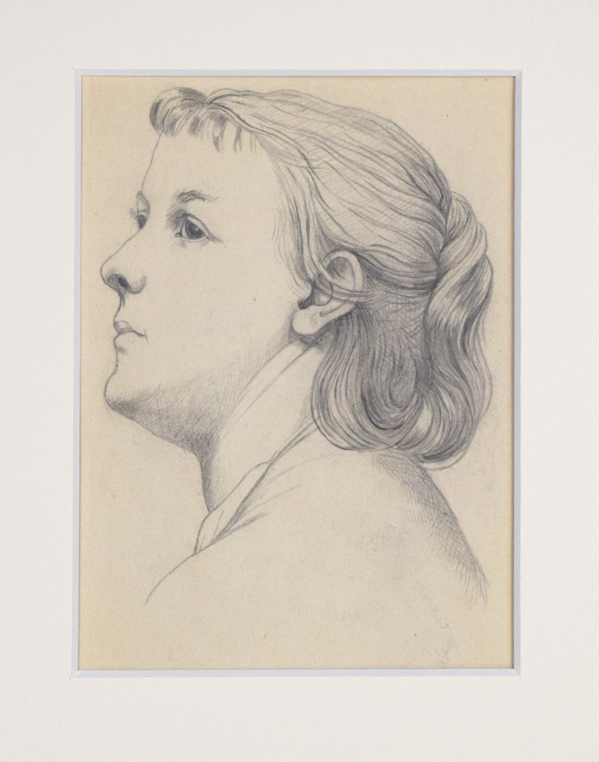 19th Century Graphite Portrait Drawing 3 19th Century Graphite Portrait Drawing