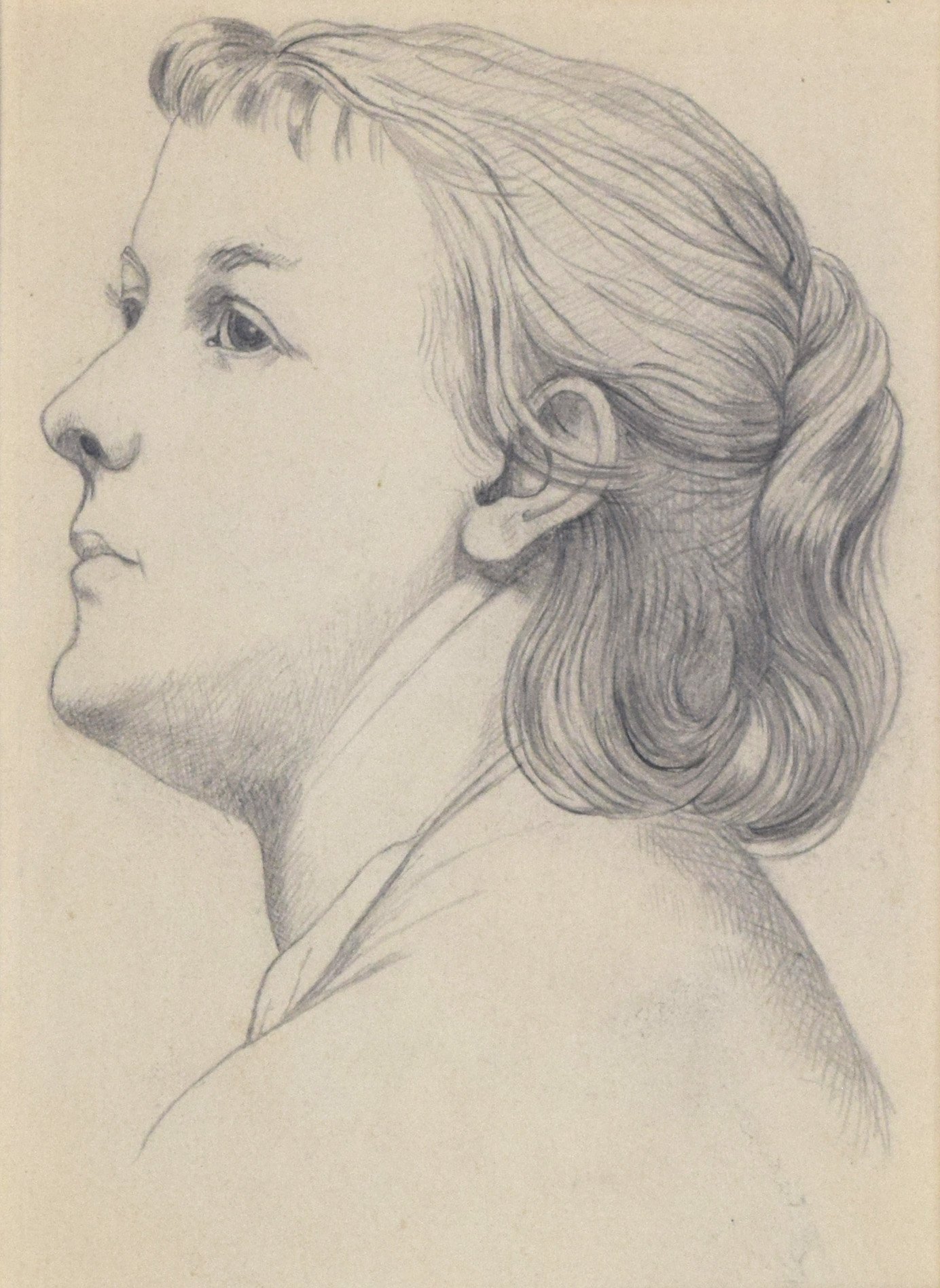 19th Century Graphite Portrait Drawing 4 19th Century Graphite Portrait Drawing
