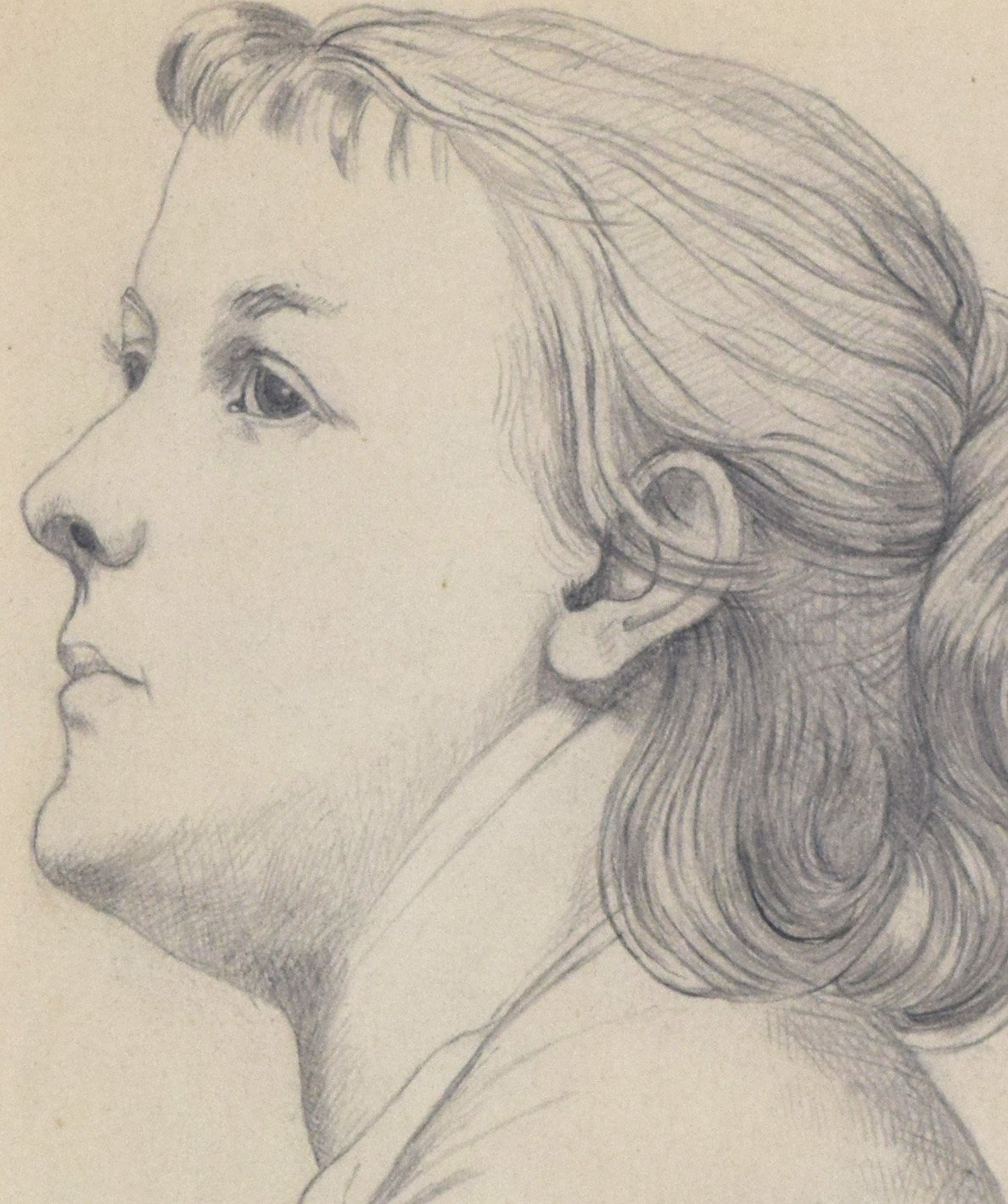 19th Century Graphite Portrait Drawing 5 19th Century Graphite Portrait Drawing