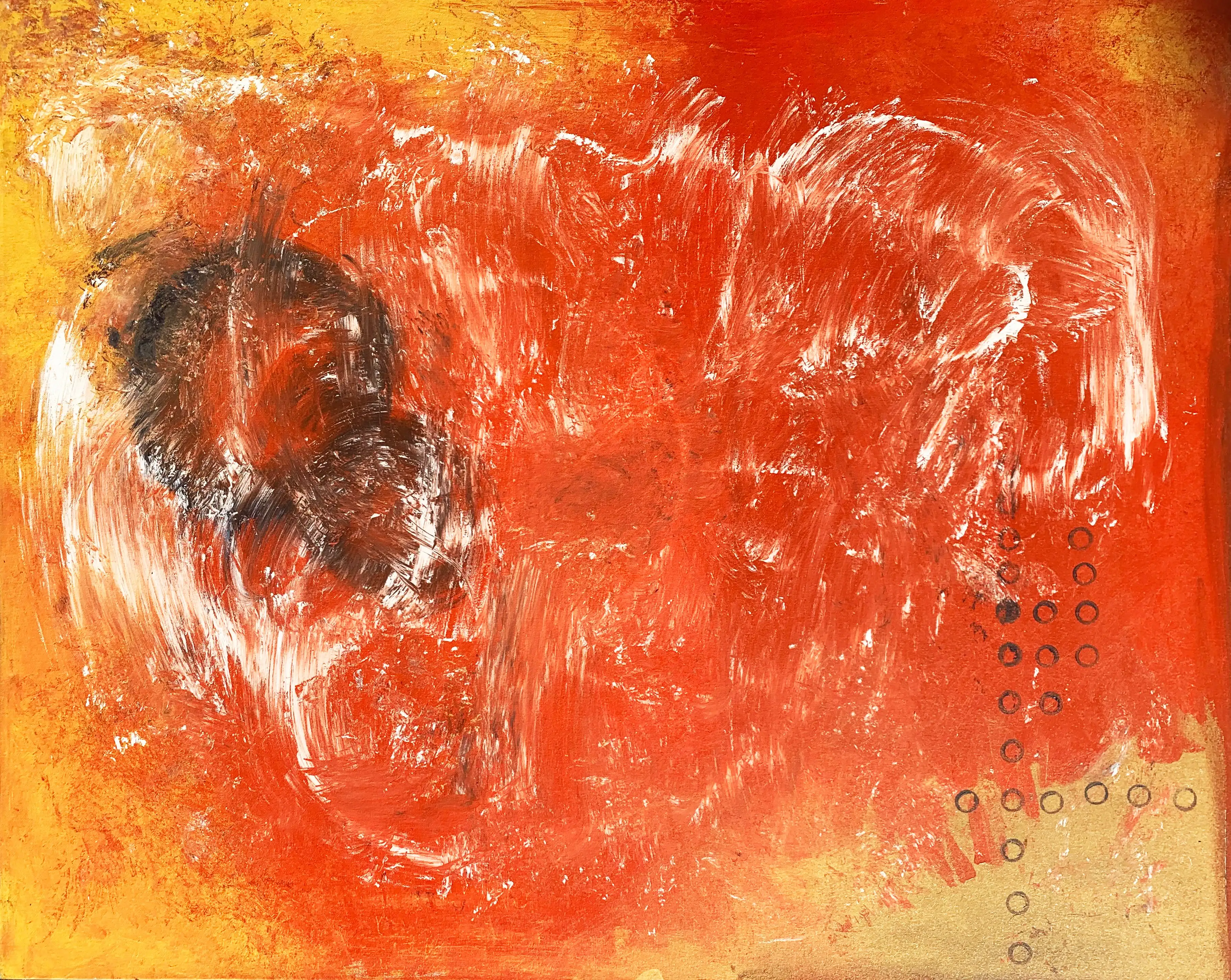 Action Abstract in Saffron and Scarlet 1 Action Abstract in Saffron and Scarlet