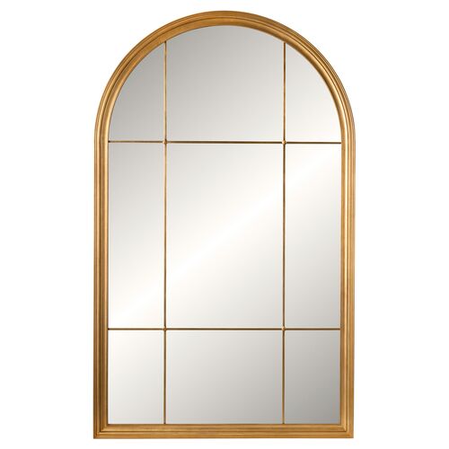 Chamberlyn 55" x 90" Wooden Floor Mirror, Gold Leaf Bullion 1 Chamberlyn 55" x 90" Wooden Floor Mirror, Gold Leaf Bullion