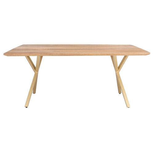 Deva Rectangle Dining Table, Natural/Gold 1 Deva Rectangle Dining Table, Natural/Gold