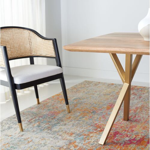 Deva Rectangle Dining Table, Natural/Gold 3 Deva Rectangle Dining Table, Natural/Gold