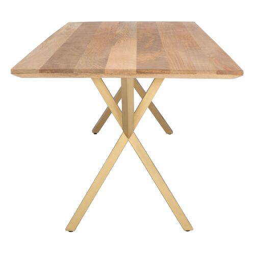 Deva Rectangle Dining Table, Natural/Gold 6 Deva Rectangle Dining Table, Natural/Gold
