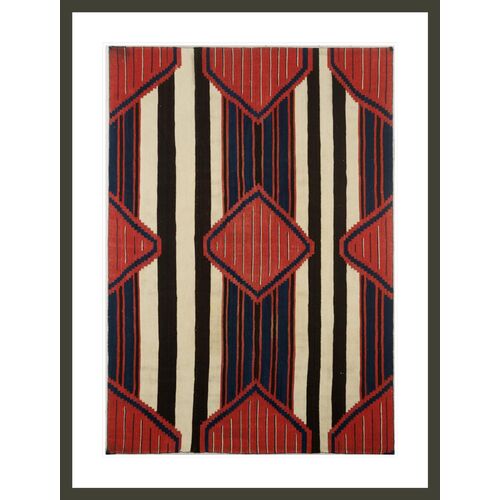 A classic Navajo chief's wearing blanket Framed Print
