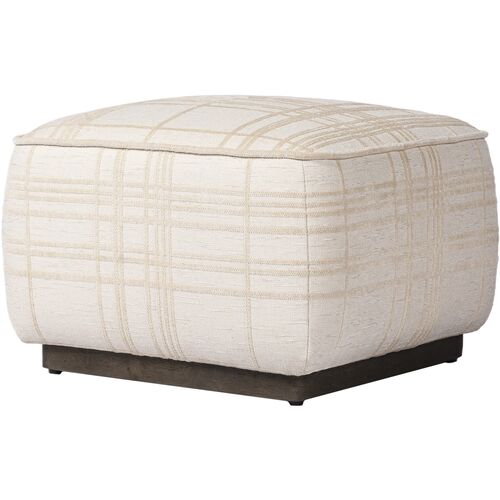 Janessa Square Ottoman, Sheffield Ivory Box Print 1 Janessa Square Ottoman, Sheffield Ivory Box Print